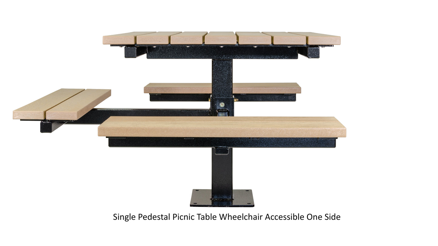 Single Pedestal Wheelchair Accessible Picnic Table **Contact for Pricing**